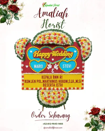 Karangan Papan Bunga Pernikahan di Cijangkar